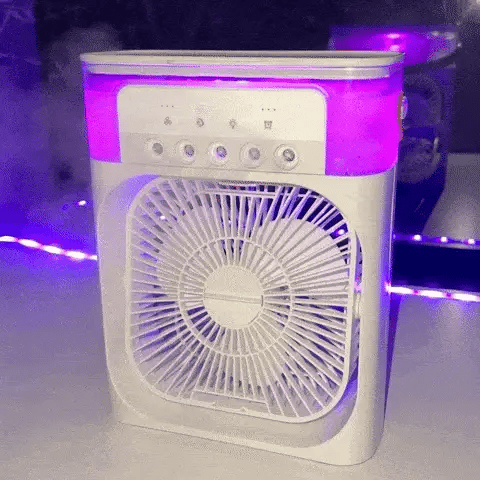 Portable Air Conditioner Fan – USB Cooling & LED Night Light