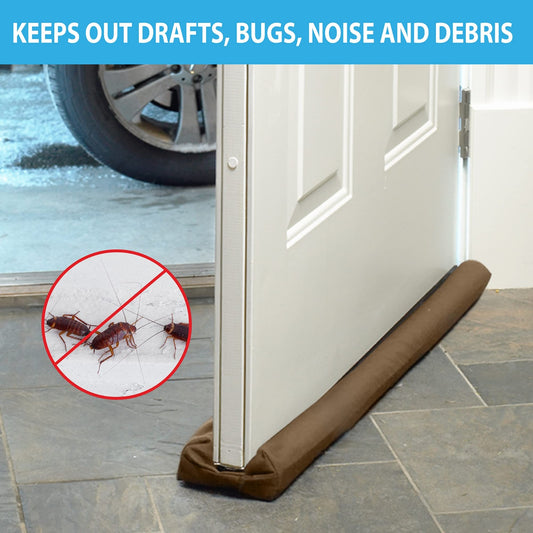 Twin Door Draft Protector - Door Air Lock Foam For Cold Air Window Shutters, Dust Barriers, Insect Repellent(Size 40