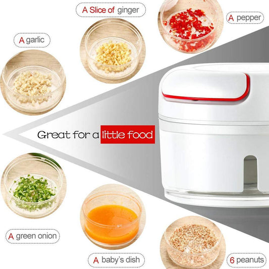 Mini Food Chopper – Hand-Powered Vegetable & Meat Grinder